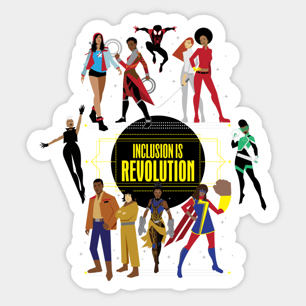 (Ms. Marvel Variant) Inclusion Is Revolution Sticker by ForAllNerds